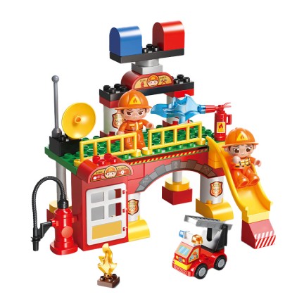 Fire station creative building block set