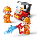 Fire station creative building block set