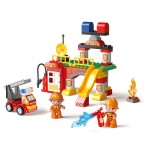 Fire station creative building block set