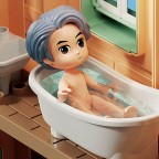 Three-story sunny courtyard villa building block set