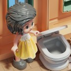 Three-story sunny courtyard villa building block set