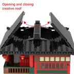 Assembling an anime-themed flower street building block set