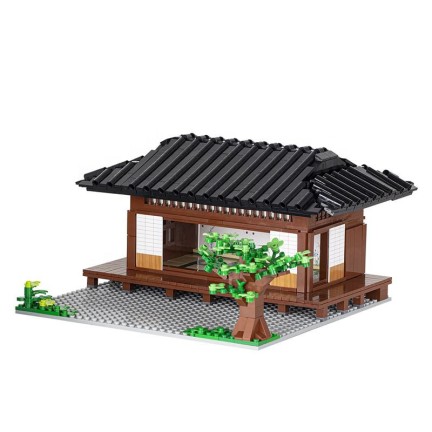 Anime-style Japanese garden themed meeting room building blocks
