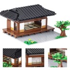 Anime-style Japanese garden themed meeting room building blocks