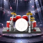 Drum-themed building block set for children