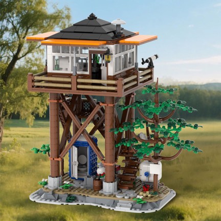Forest Adventure Observation Tower Building Blocks