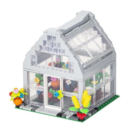 Miniature Flower House Greenhouse Building Block Set