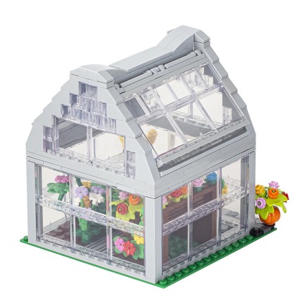 Miniature Flower House Greenhouse Building Block Set