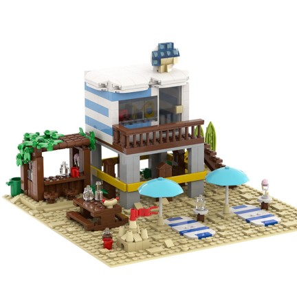 Surfer's Beach Hut Building Blocks