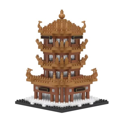 Yellow Crane Tower Micro-Particle Building Blocks
