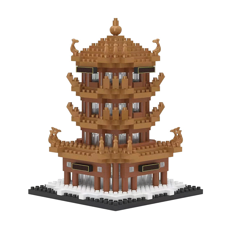 Yellow Crane Tower Micro-Particle Building Blocks