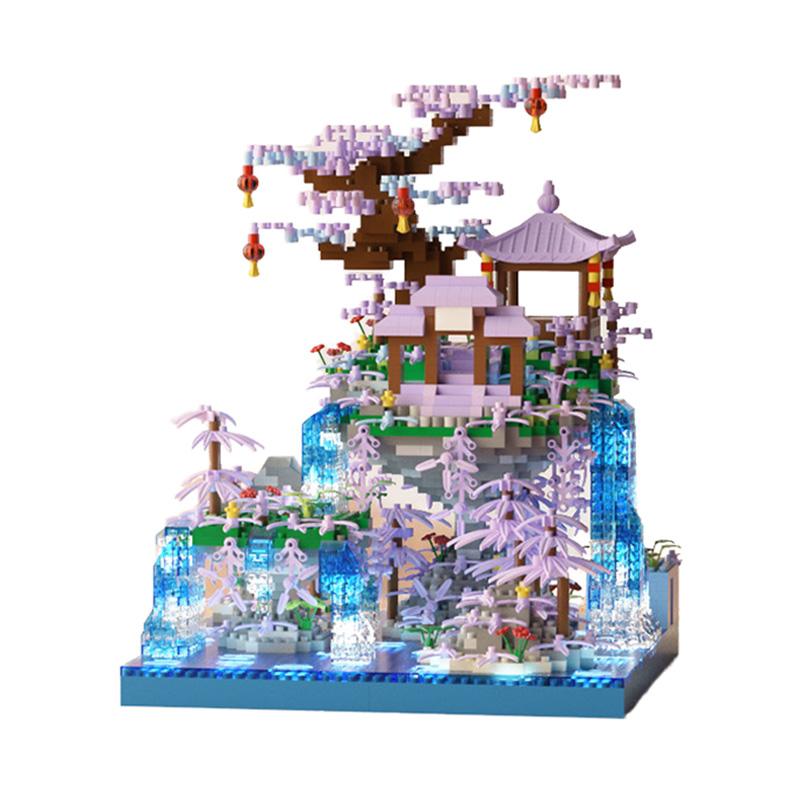 Moon Palace Floral Decoration Miniature Building Blocks