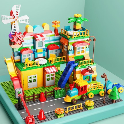Windmill Landscape Miniature Building Block Assembly Set