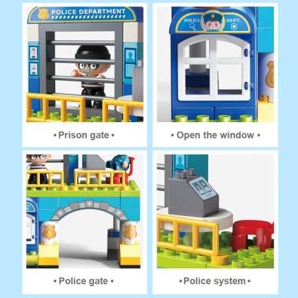 Miniature Train Station Creative Building Block Set