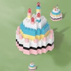 Micro-particle creative cake building blocks