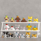 Micro-particle simulation pet dog building blocks