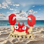 Cartoon-style hairy crab micro building block set