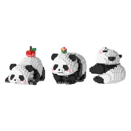 Giant Panda Cartoon Micro Building Blocks