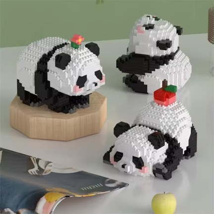 Giant Panda Cartoon Micro Building Blocks