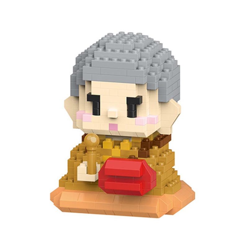 Plastic Buddha and monk figurines building blocks