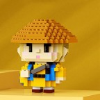 Plastic Buddha and monk figurines building blocks