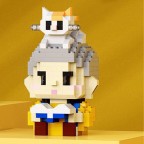 Plastic Buddha and monk figurines building blocks