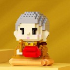 Plastic Buddha and monk figurines building blocks