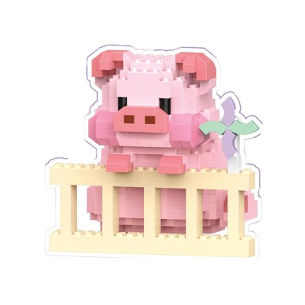 Piggy Diary Mini Building Blocks DIY Desktop Set