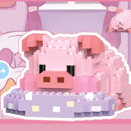 Piggy Diary Mini Building Blocks DIY Desktop Set