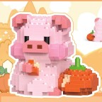 Piggy Diary Mini Building Blocks DIY Desktop Set