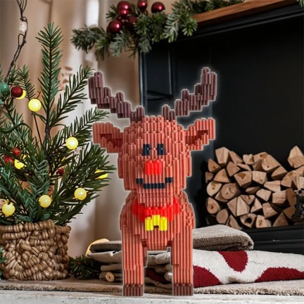 Creative bull-shaped building block assembly