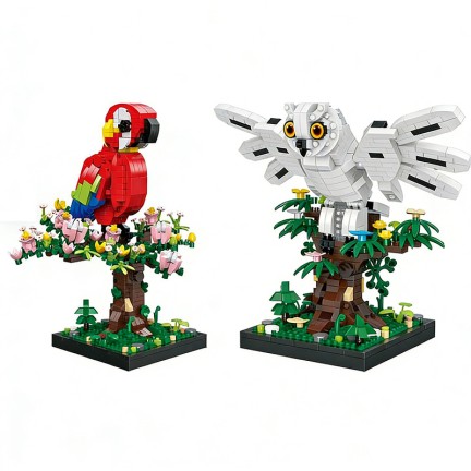 Cute pet bird micro building blocks
