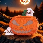 Creative Halloween Pumpkin Lantern Building Blocks