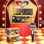 Clown-themed building block puzzle