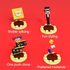 Clown-themed building block puzzle