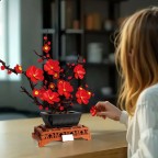 Plum blossom bonsai flower model bricks