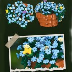 Triceratops flower pot building block set