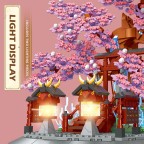 Cherry blossom bonsai tree building block set