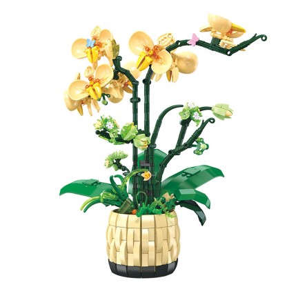 Orchid Artificial Plant Building Block Set
