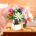 Chrysanthemum potted plant building block set