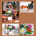 Chrysanthemum potted plant building block set
