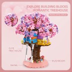 Cherry Blossom Secret Realm Treehouse Building Block Set