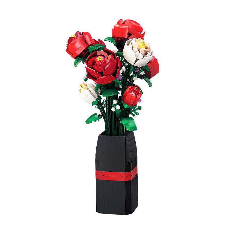 Romantic Flower Language Rose Building Block Set