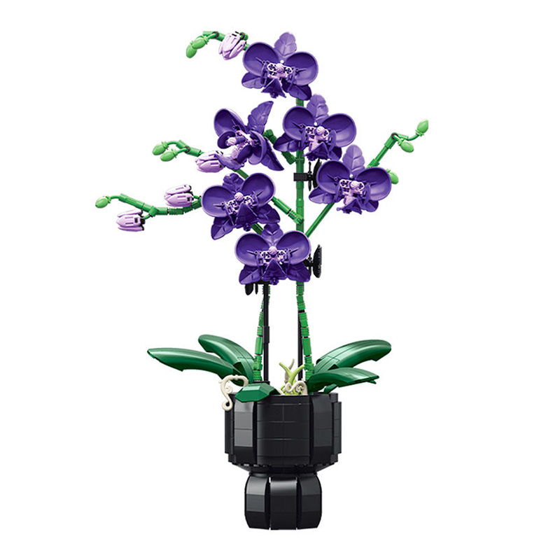 Purple Charming Orchid Ceramic Building Blocks