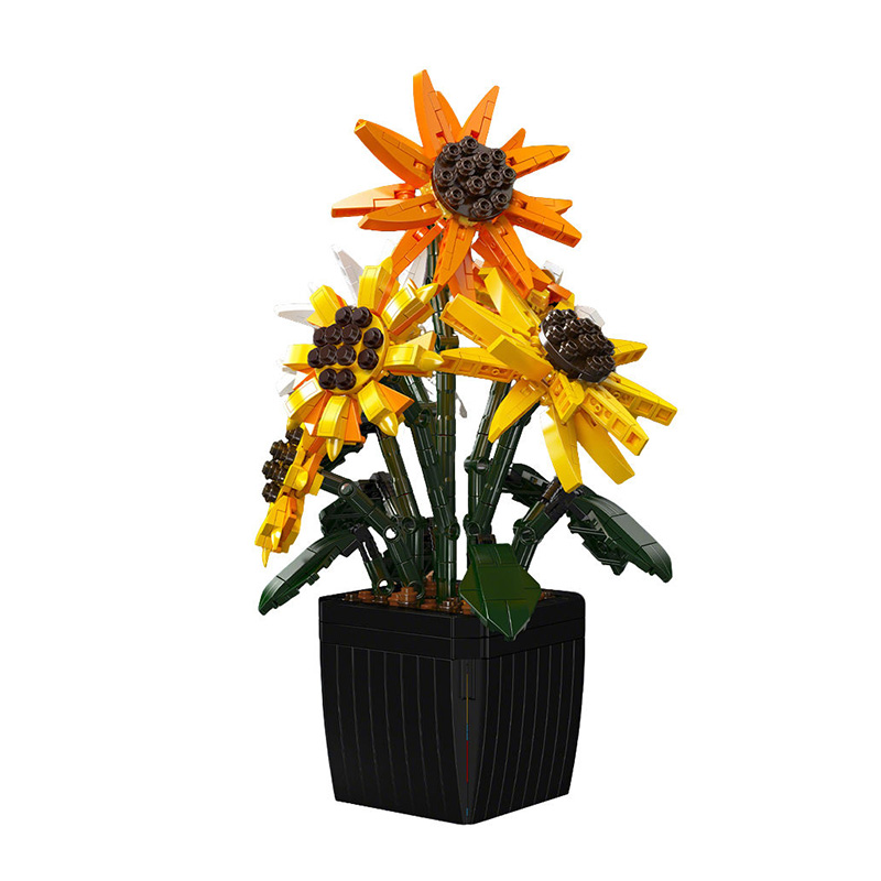 Sunflower building block flower bouquet