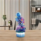 Blue rose building block flower set