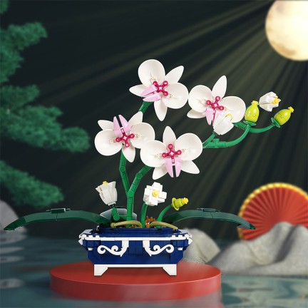 Orchid bonsai architectural flowers building blocks