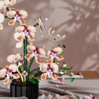 Orchid-themed creative floral accessories building blocks