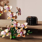 Orchid-themed creative floral accessories building blocks