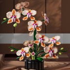 Orchid-themed creative floral accessories building blocks